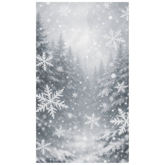 Bos Sneeuwvlok Tafelkleed — Winter Atmosfeer (Voorkant)