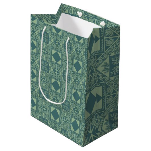 Bos Sneeuwvlokken  Medium Cadeauzakje (Voorkant Gekanteld)