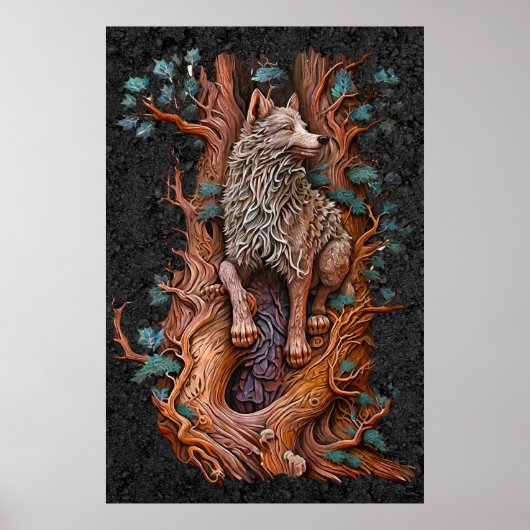 Bos Snijwerk Poster (Voorkant)