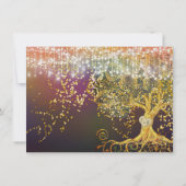 Bos Sprookje Paarse Gouden Bruiloft Save the Date Kaart (Achterkant)