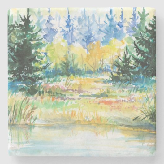 Bos Stenen Onderzetter (Voorkant)