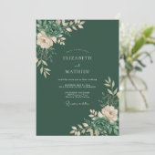 Bos Succulente Bladgroen Eucalyptus Bruiloft Kaart (Staand voorkant)