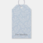 Bos Takjes Neutraal - Stofblauw Cadeaulabel (Achterkant)