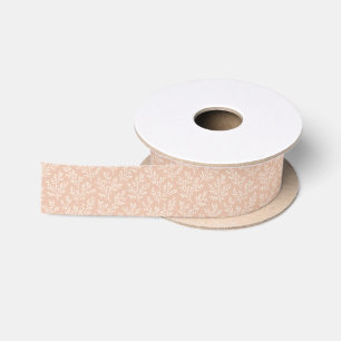 Bos Takjes Neutraal - Warm Abrikoos Satijnen Lint