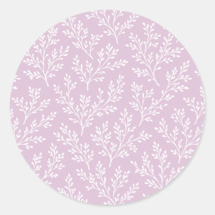 Bos Takjes Neutraal - Warm Lila Ronde Sticker