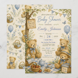Bos Teddybeer Baby Shower Kaart