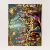 Bos Thee Feestje Whimsical Bosdieren Legpuzzel (Verticaal)