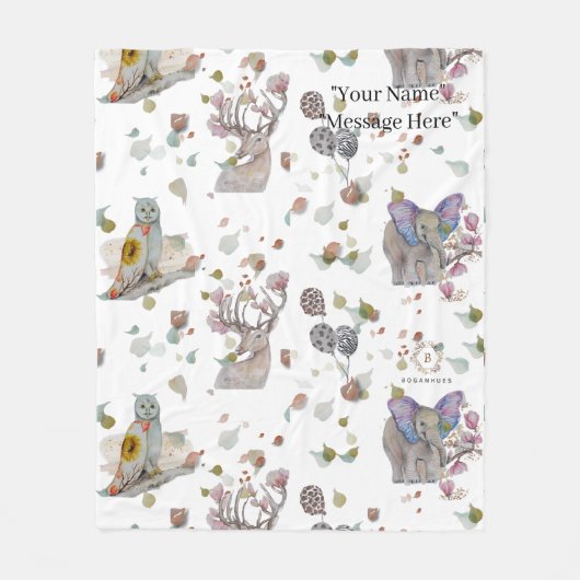 Bos Thema Baby Fleece Deken (Voorkant)