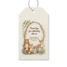 Bos-thema baby shower cadeautags