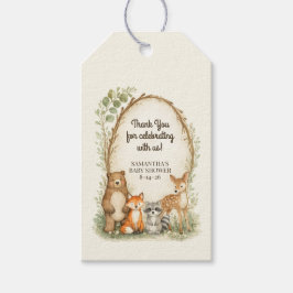 Bos-thema baby shower cadeautags cadeaulabel