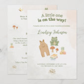 Bos Thema Baby Shower Kaart (Voorkant / Achterkant)