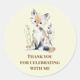 Bos-thema Eerste Verjaardag Favor Stickers