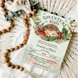 Bos-thema geslacht neutrale baby shower kaart