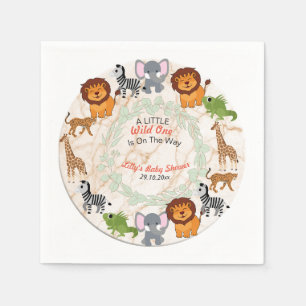 Bos Thema: In het Wilde Baby shower servetten