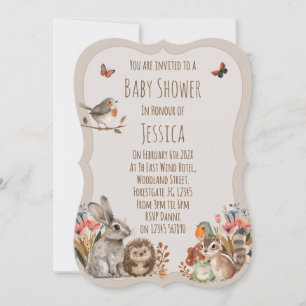 Bos Thema Neutrale Baby Shower Kaart