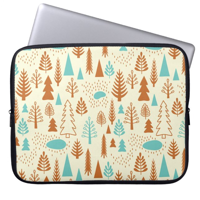  bos: Tijdloos natuurlijk patroon. Laptop Sleeve (Voorkant)