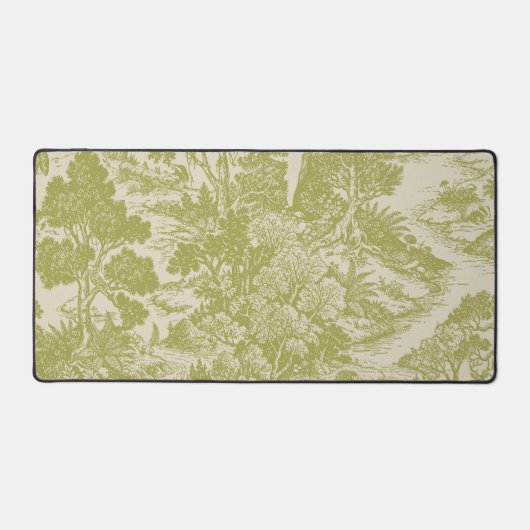 Bos toile bosdieren vintage botanisch bureaumat (Voorkant)