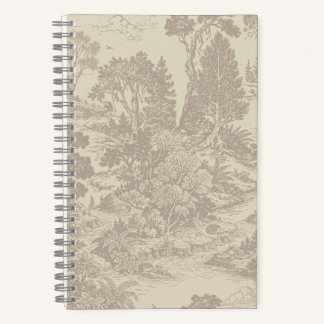 Bos toile bosdieren vintage botanisch notitieboek