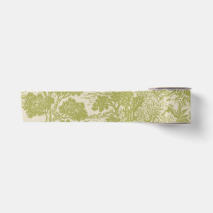Bos toile bosdieren vintage botanisch satijnen lint