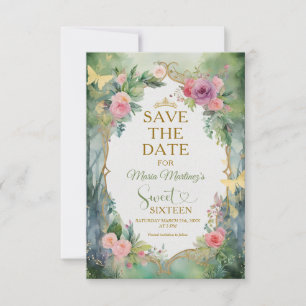 Bos Toversagegroene Bloemrijke Sweet Sixteen Save The Date
