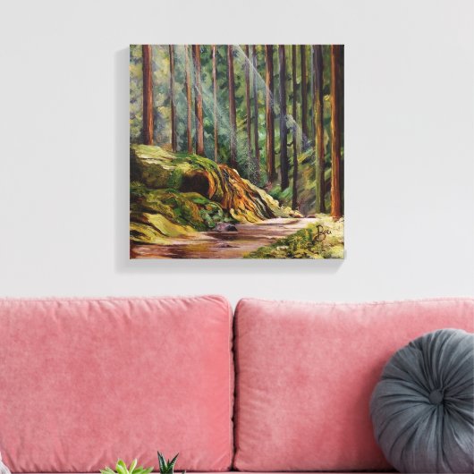 Bos Trail Avontuur Canvas Afdruk (Insitu (Woonkamer))