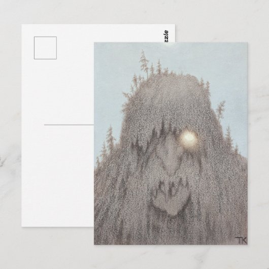 Bos trol Theodor Kittelsen Briefkaart (Voorkant / Achterkant)