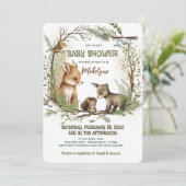 Bos Unisex Baby shower bossen Kaart (Staand voorkant)