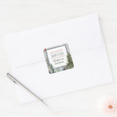 Bos Vakantie Kerstmis Bakkerij Gebakken Cookie Vierkante Sticker (Envelop)