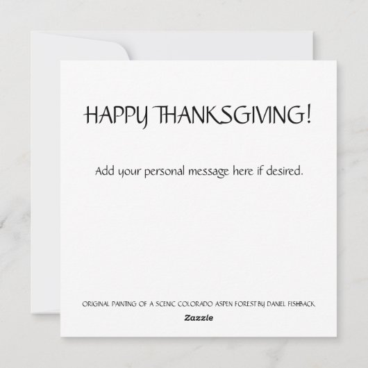 Bos van Aspen Trees Feestdagenkaart (Achterkant)