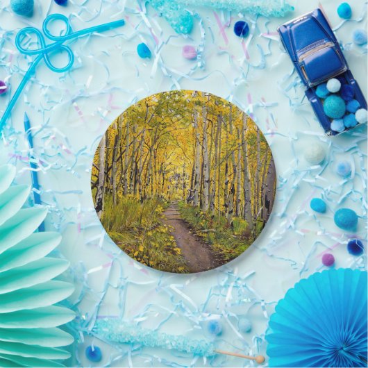 Bos van Aspen Trees Papieren Bordje (Feest)