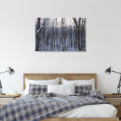 Bos van Besneeuwde Bomen Canvas Afdruk (Insitu (Slaapkamer))