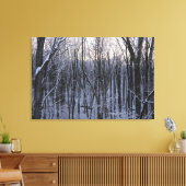Bos van Besneeuwde Bomen Canvas Afdruk (Insitu (Woonkamer))