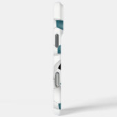 bos van blauwgroen zwarte voetballen monogrammed Case-Mate iPhone case (Achterkant / Rechts)