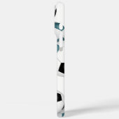 bos van blauwgroen zwarte voetballen monogrammed Case-Mate iPhone case (Achterkant / Links)