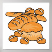 bos van brood en broodjes poster (Voorkant)