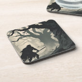 bos van Cryptid Bier Onderzetter (Linkerzijde)