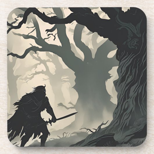 bos van Cryptid Bier Onderzetter (Voorkant)