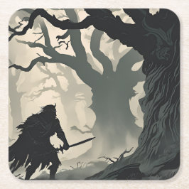 bos van Cryptid Kartonnen Onderzetters