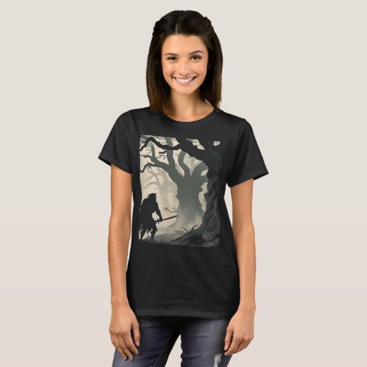 bos van Cryptid T-shirt (Voorkant volledig)