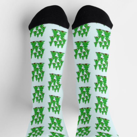 Bos van de Versierde Kerstbomen Kerstmis Sokken (Top)