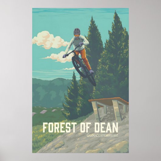Bos van Dean Mountainbike Reisposter Poster (Voorkant)