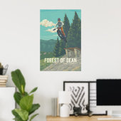 Bos van Dean Mountainbike Reisposter Poster (Thuiskantoor)