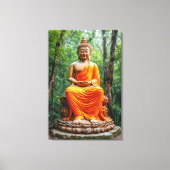 Bos van kalmte: De heiligdom van de Boeddha Canvas Afdruk (Voorkant)