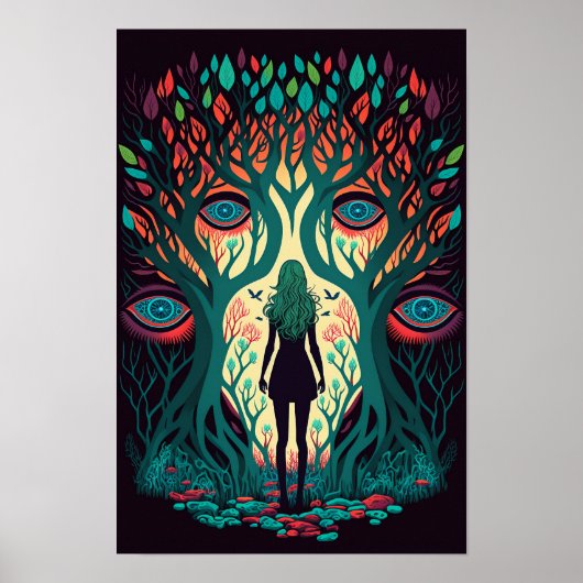 Bos van Ogen Surreal Poster | Trippy 2 (Voorkant)