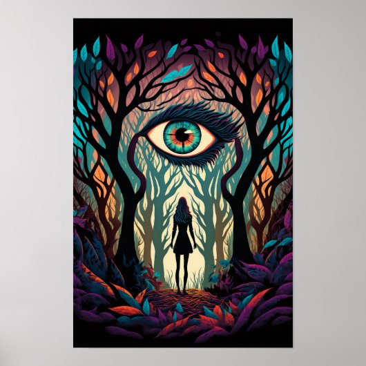 Bos van Ogen Surreal Poster | Trippy 3 (Voorkant)