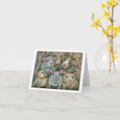 Bos van Ratten bij Rattie Bijeenkomst Notecard Kaart (Gele Bloem)