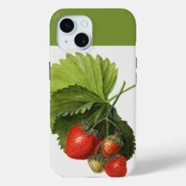 bos van rode aardbeien illustratie iPhone 15 case