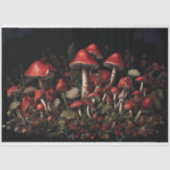 Bos van Rode Paddenstoel Decoupage Papier (Voorkant)