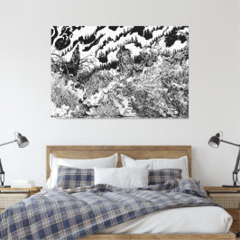 Bos van Schaduwen Vlies Canvas Afdruk