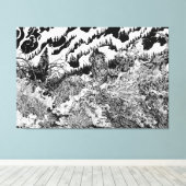 Bos van Schaduwen Vlies Canvas Afdruk (Insitu (Houten vloer))